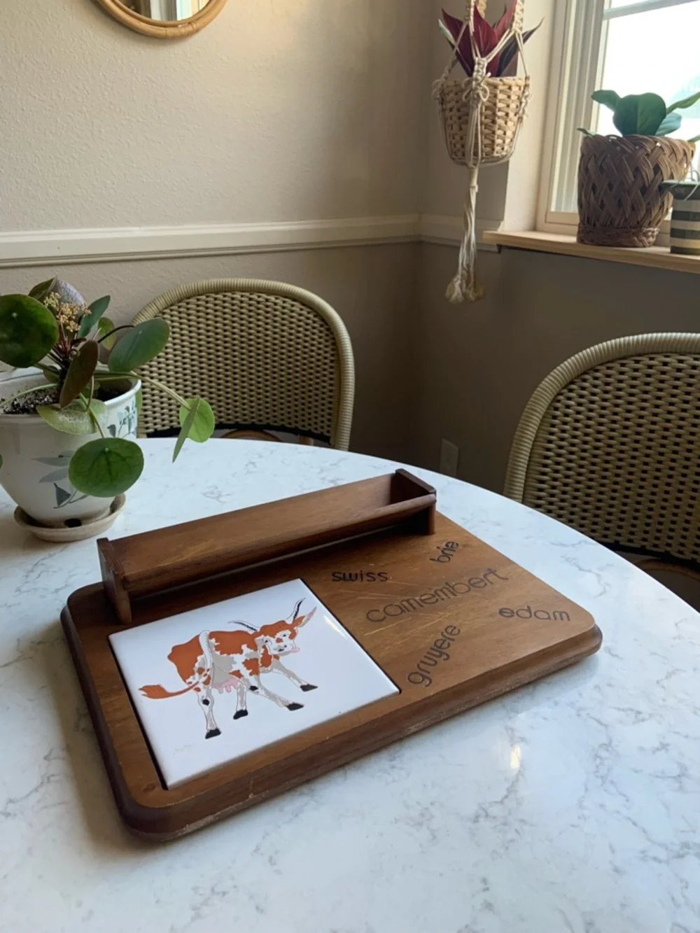 Vintage MCM Teak Cheese Board